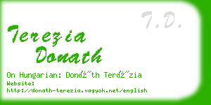 terezia donath business card